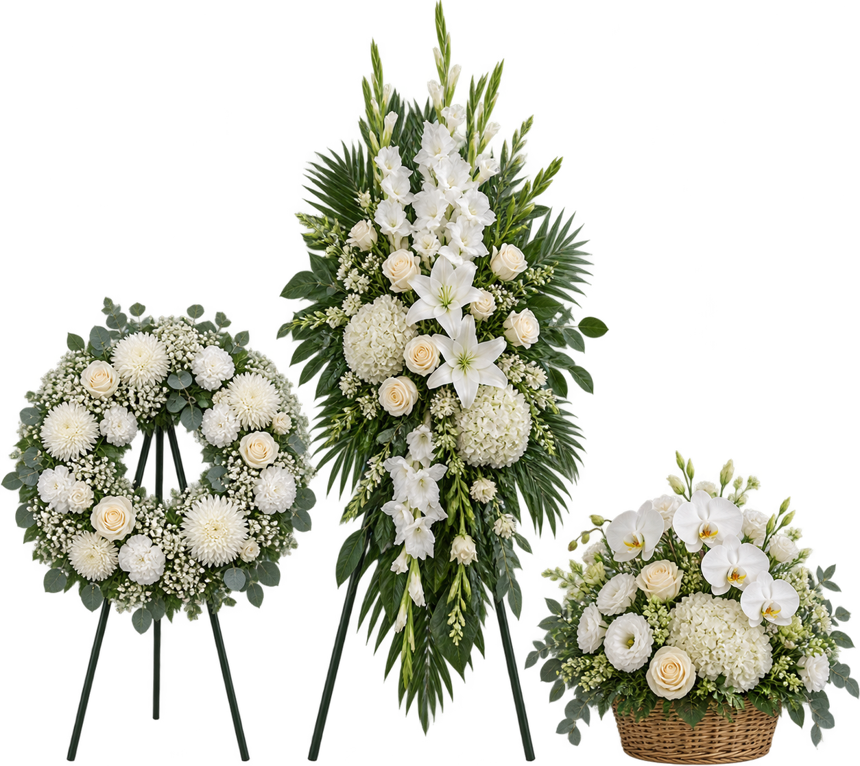 Tributo floral blanco